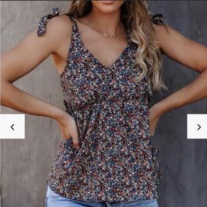 Vici This is Love Floral Babydoll Tank